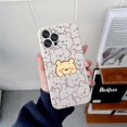thumbnail image 3 of Funda de teléfono de dibujos animados Winnies The Poohs Bear para Apple iPhone 15 11 Pro Max 13 12 Mini 15 14 Plus 7 8 SE funda trasera de silicona líquida, 3 of 5
