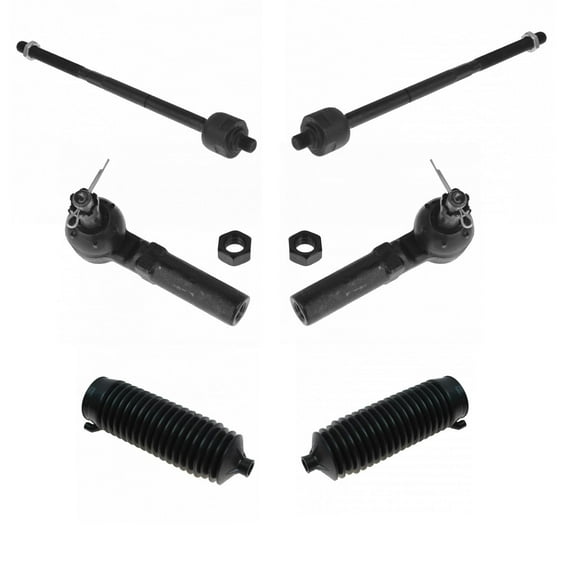 TRQ Front Inner & Outer Tie Rods with Rack Boots for PT Cruiser Neon New PSA66720
