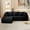 Black, variant on Erinnyees Boneless Cloud Sectional Sofa, Modern Upholstered Sofa Couch with Deep Seat & Throw Pillows, for Living Room, No Assembly Required, Black