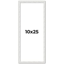 10x25 Frame White Real Wood Picture Frame Width 0.75 inches | Interior Frame Depth 0.5 inches |