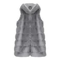 thumbnail image 4 of Lindreshi Winter Vests for Women Womens Faux-Fur' Gilet Vest Sleeveless Waistcoat Body Warmer Jacket Coat Outwear, 4 of 8