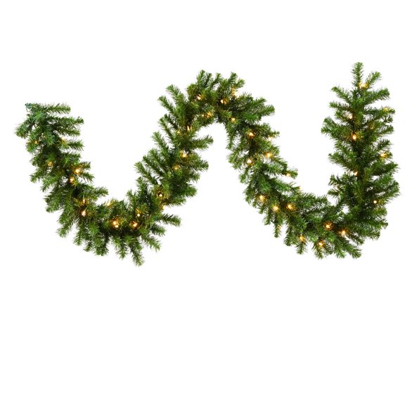 Vickerman 9' Douglas Fir Artificial Christmas Garland, Clear Dura-lit Incandescent Mini Lights