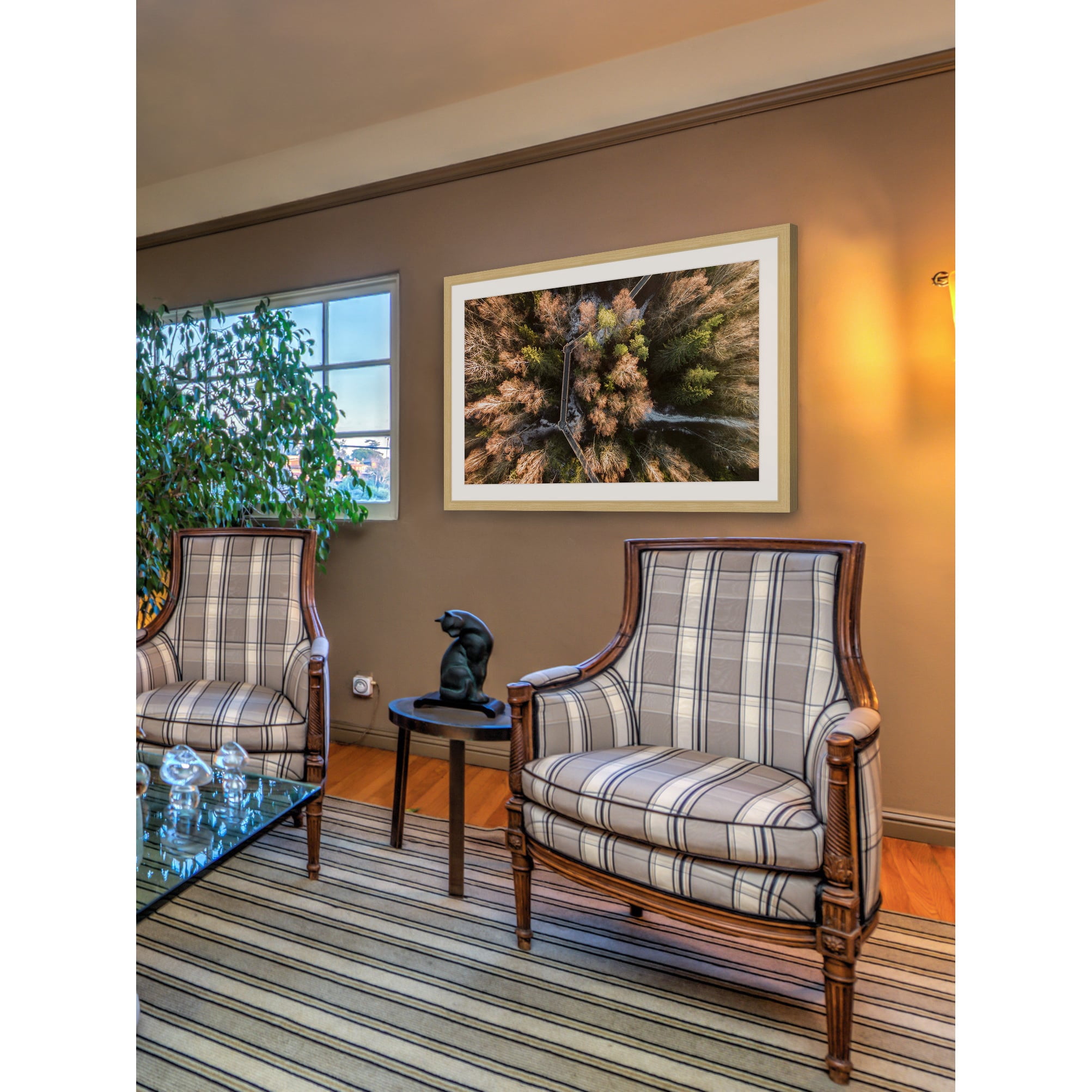 Marmont Hill "Walkway Through Trees" by Karolis Janulis Framed Painting Print