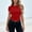 Red, variant on Asgosdo Summer Tops for Women Short Sleeve Slim Fit Solid Color T-Shirts Basic Comfy Work Clothes