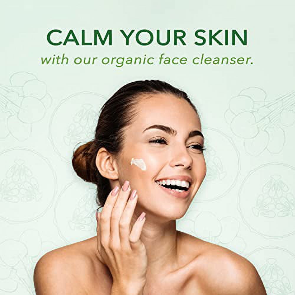 Moisturizing Face Cleanser With Aloe Vera/Watercress/Cucumber (Natural Source Of C), Face Wash For Women, Organic Face Wash For Sensitive Skin, 6 Fl Oz (Pack Of 2)