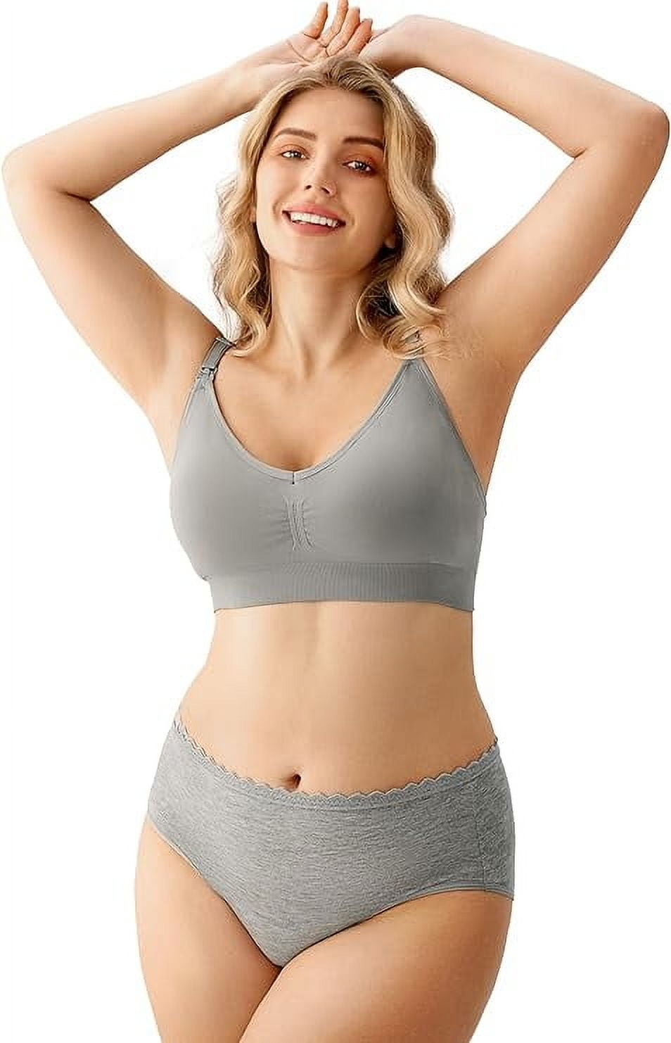 HBlife 5-Pack Women's Seamless Nursing Maternity Bras with Extra Extenders