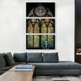 thumbnail image 2 of ARTCANVAS Graffiti Stained Glass Canvas Art Print by Banksy - Size: 60" x 40" (1.50" Deep) (3-Piece), 2 of 9