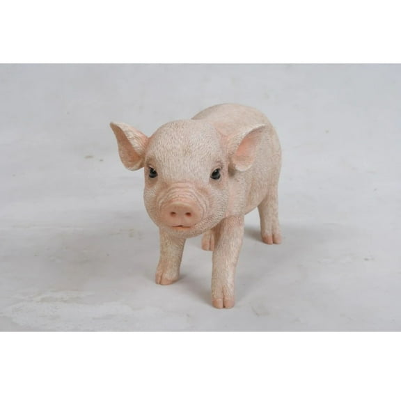 Hi-Line Gifts 9" Standing Baby Piglet Outdoor Garden Statue