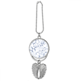 thumbnail image 1 of Blue Checal Molecular Structure Silver Wing Car Pendant Decoration, 1 of 4