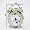thumbnail image 4 of Reloj despertador retro con campana súper ruidosa, reloj despertador electrónico silencioso para niños, reloj de cuarzo luminoso sencillo para sala de estar, dormitorio y estudiantes, 4 of 5