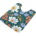 thumbnail image 4 of Coolnut Multicoloured Flowers Anti-Slip Ultra Absorbent Durable Bath Rug with Rubber Backing,24"x16", 4 of 7