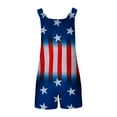 thumbnail image 5 of Lovskoo 2024 Independence Day Romper Women's American Flag Print Shorts Jumpsuit 4th Of July Outfits Sleeveless Tank Romper Multicolor XL, 5 of 6