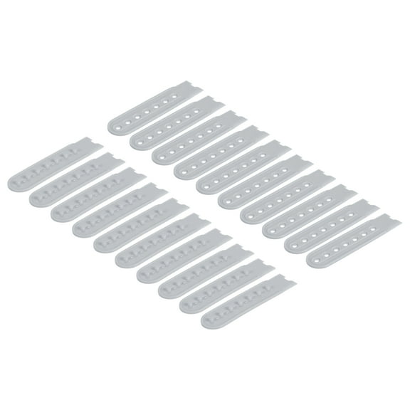 10 Pairs Snapback Strap Cover, 7 Holes Plastic Adjustable Hat Snap Buckle (Gray)