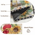thumbnail image 2 of Vintage Rooster Round Rug 5ft Washable Circle Kitchen Rugs Non Slip Farmhouse Sunflower Animals Plaid Large Area Rug Indoor Floor Carpet for Bedroom Living Room Home Office Dining Room Nursery, 2 of 8