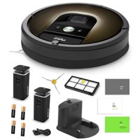 iRobot Roomba 980 Vacuum Cleaning Robot + 2 Dual Mode Virtual Wall Barriers (With Batteries) + Extra Side Brush + Extra HEPA Filter + More