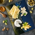 thumbnail image 5 of Urban Cutting Board, Image of Atlanta Skyline Twilight with Highway Buildings Skyscrapers Blurred Motion, Decorative Tempered Glass Cutting and Serving Board, Large Size, Multicolor, by Ambesonne, 5 of 5