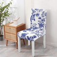 thumbnail image 4 of Set of 4 Artistic Wildflower Dining Chair Covers Bright Autumn Leaves and Blossom Print Washable Polyester Stretch Slipcovers Removable Protector for Farmhouse Decor, 4 of 7