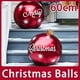 thumbnail image 2 of Bolas de Navidad decoradas con globos, decoración de Año Nuevo para el hogar, bolas de árbol, juguetes, adornos navideños para jardín al aire libre, gigantes, 60 cm, 2 of 5