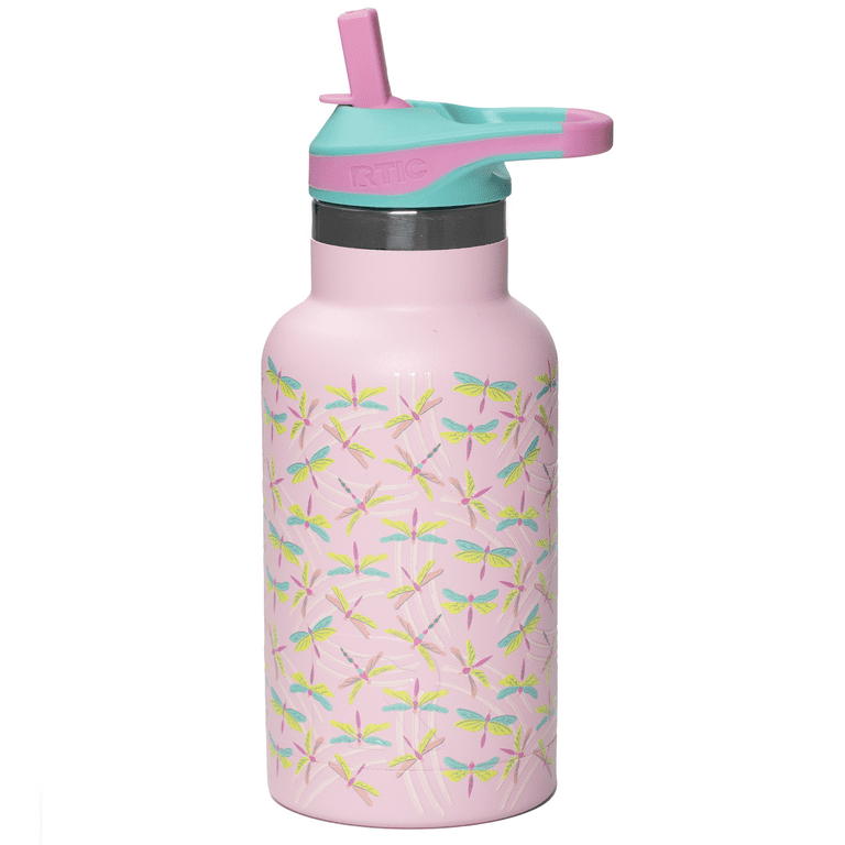 RTIC Cub Kids Insulated Water Bottle, Double Wall Vacuum Stainless Steel Drink Bottles, for Hot Cold Drinks with Flip Lid and Straw for School or
