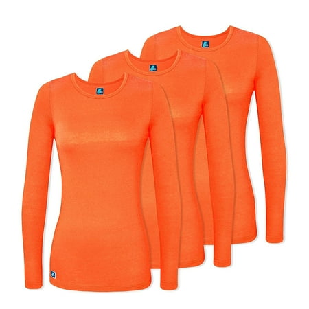 

Adar Underscrubs for Women 3 Pack - Long Sleeve Underscrub Comfort Tee