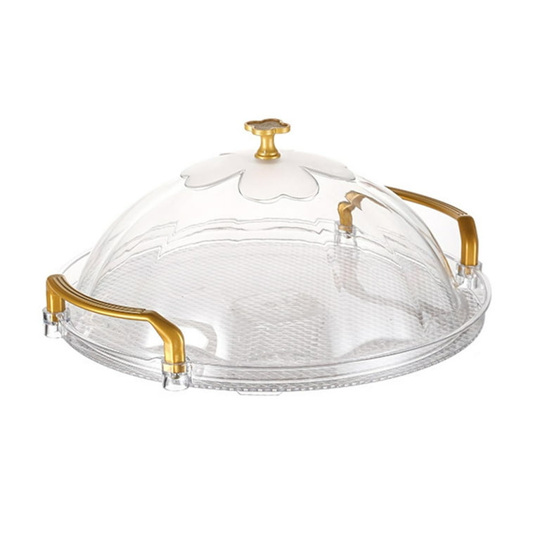 Cake Tray with Lid Clear Cake Stand with Dome Snack Serving Tray