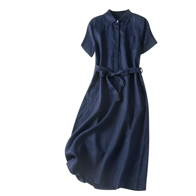 Robe à Manches Longues Femme Col Montant Brodé Coton et Robe Femme Littérature Rétro Fluide Longue Robe Été Longue Robe pour Femme Longue Robe Été pour Femme
