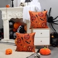 thumbnail image 5 of 2 Pcs Halloween Throw Pillow Covers, Pumpkin Pattern Square Throw Pillow Case, 5 of 8