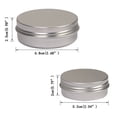 thumbnail image 4 of Frascos de hojalata de aluminio, 12 unidades de envases de cosméticos de 30ml + 60ml, latas redondas con tapa de rosca para manualidades, ungüento y vela, 4 of 4