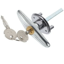 NICEXMAS 1Set Replacement Plated Silver Garage Door Handle Lock Kit with Easy Installation for Home Use