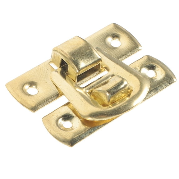 ROSENICE Simple Design Golden Cabinet Mini Hasp Latch for Small Cabinet 10Pack 3x2cm