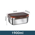 thumbnail image 1 of 304 Stainless Steel Kitchen Fresh-Keeping Box Bento Lunch Box Portable Sealed Food Storage Containers for Work Picnic Tableware 1900ml, 1 of 6