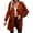 Orange, variant on Lindreshi Cardigans for Women Plus Size Fashion Women Solid Loose Long Sleeve Cardigan Coat Blouse