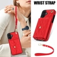 thumbnail image 2 of iPhone 16 RFID Para Que Bloquea la Funda Protectora para Billetera, Tapa Magnética con Ranuras para Múltiples Tarjetas, Bolsillo con Correa para el Hombro y Correa para la Muñeca Desmontable, 2 of 8