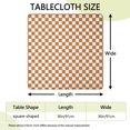 thumbnail image 2 of Orange and White Checkerboard Pattern Square Fitted Tablecloth with Elastic Edge,Square Table Cover,Washable Elastic Table Cover for Home Kitchen Party Decor 36"x36", 2 of 6