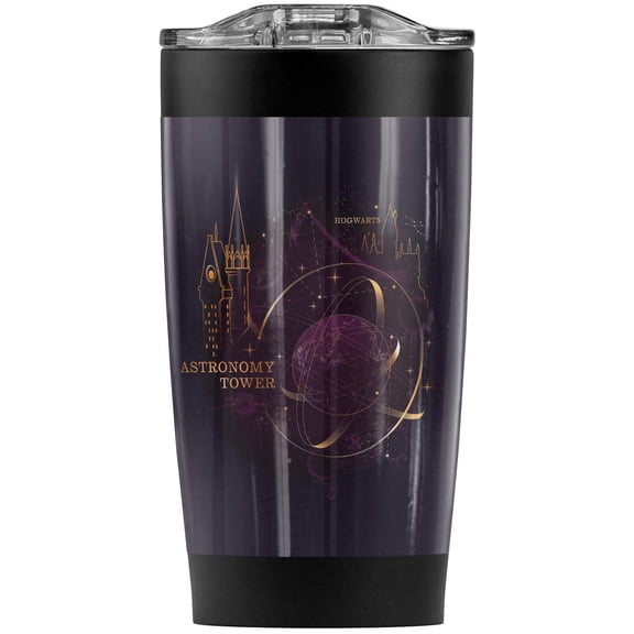 Harry Potter Hogwarts Astronomy Tower Stainless Steel Tumbler 20 oz Coffee Travel Mug/Cup, Vacuum Insulated & Double Wall with Leakproof Sliding Lid | Great for Hot Drinks and Cold Beverages