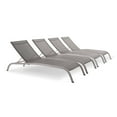 thumbnail image 4 of Savannah Outdoor Patio Mesh Chaise Lounge Set of 4-EEI-4007, 4 of 5