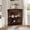 Espresso, variant on 33.8" Corner Side Table, 3-Tier Triangle End Table with Solid Wood Legs for Small Spaces, Living Room
