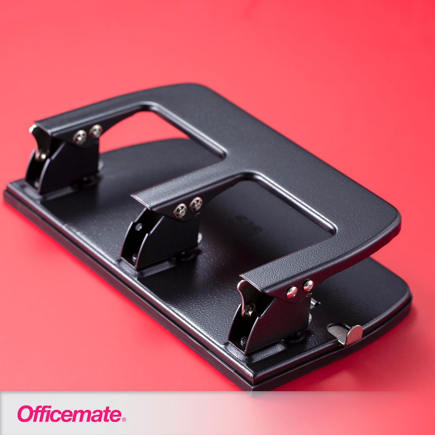 OfficeMate Medium Duty 3-Hole Punch with Ergonomic Handle photo 6