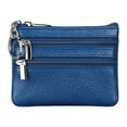 thumbnail image 2 of Womens Slim Coin Purse Faux Leather Wallet RFID Credit Card Holder Mini Front Pocket Wallet Coin Purse with Keychain for Daily Using, 2 of 8