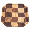 thumbnail image 2 of Wood Trays for Coffee Table, Wood Tray Ottoman Trays, Without Burrs for Kitchen Tableware Serve Breakfast,Appetizer,Coffee 20x20cm, 2 of 8