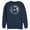 Navy Blue, variant on Men's Justice League Green Lantern Starry Night Logo  Sweatshirt Athletic Heather Large