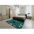 thumbnail image 4 of Ahgly Company Indoor Rectangle Patterned Deep Teal Green Area Rugs, 3' x 5', 4 of 6