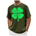 thumbnail image 4 of Goodtrade8 St Patricks Day Mens Clothes Green Irish Casual Crew Neck Graphic Tee Leisure Short Sleeve Men's T-Shirt, 4 of 5