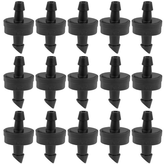 Uxcell Pressure Compensating Dripper 2.6GPH 10L/H Emitter Plastic Black 15pcs