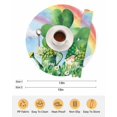 thumbnail image 6 of 15 Inch Round Placemats Set of 6, St Patrick's Day Non Slip Heat Insulation PP Table Mats, Green Gnomes Shamrock Cloud Plants Rainbow Washable Place Mats for Kitchen Dining Party Table Decor, 6 of 7