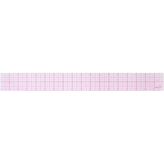 C-Thru Inch Ruler. Inches broken down in 16ths. Overall length: 18"