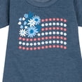 thumbnail image 3 of Instant Message - Floral USA Flag - Toddler & Youth Girls Fleece Dress, 3 of 6