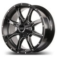 thumbnail image 4 of 20x9 Mudder Trucker MT513 Breakover Black with Milled Edges 5x139.7 5x5.5 5x150 ET18 wheel rim, 4 of 4