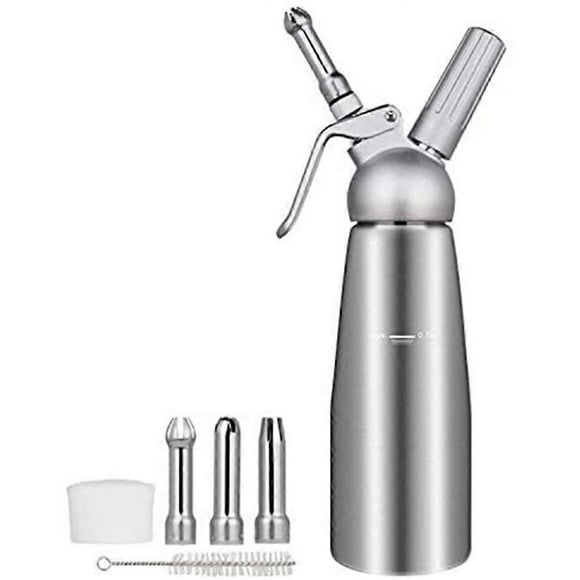 500ml cream dispenser stainless steel whipped cream maker whipped cream with aluminum body + 3pcs stainless steel nozzles