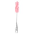 thumbnail image 1 of Cepillo de silicona para botellas, mango largo, para limpiar vasos y vasos, utensilio de cocina (rosa), 1 of 8